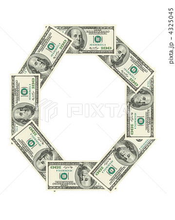 Letter O made of dollars 4325045