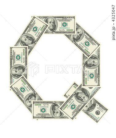 Letter Q made of dollars 4325047
