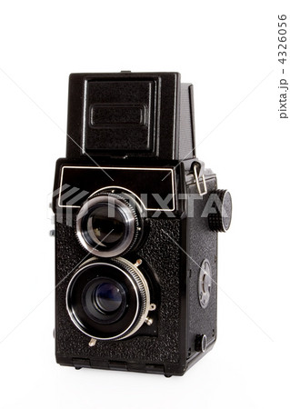 Old twin-lens reflex camera. 4326056