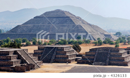 Panorama of Teotihuacan Pyramids 4326133