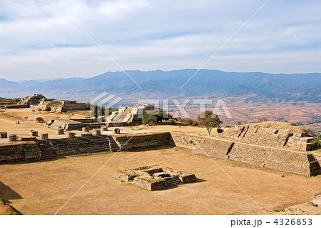Ancient ruins on plateau Monte Alban in Mexico 4326853