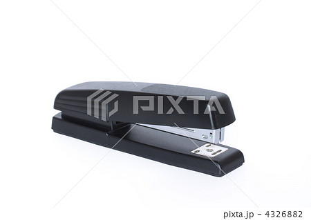 Black office stapler isolated on white background 4326882