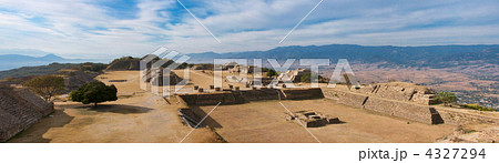 Panorama of sacred site Monte Alban in Mexico 4327294