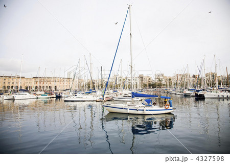 Barcelona Marina with town in the background 4327598