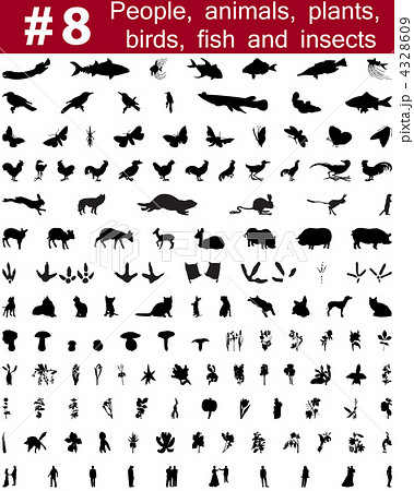 vector silhouettes set 4328609