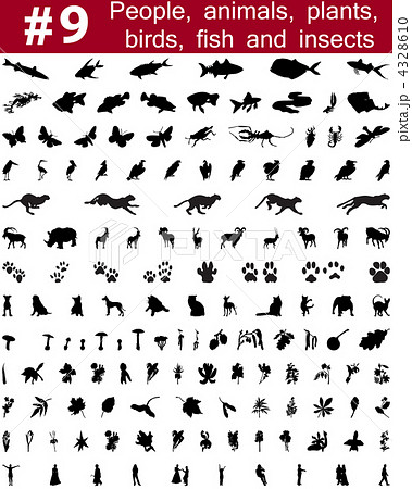 vector silhouettes set 4328610