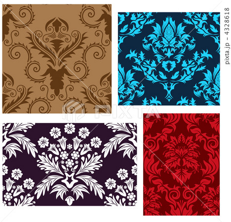 seamless damask backgrounds set seamless damask backgrounds set 4328618
