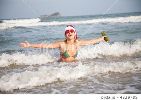 Pretty Woman Relaxing On The Beach 4329785