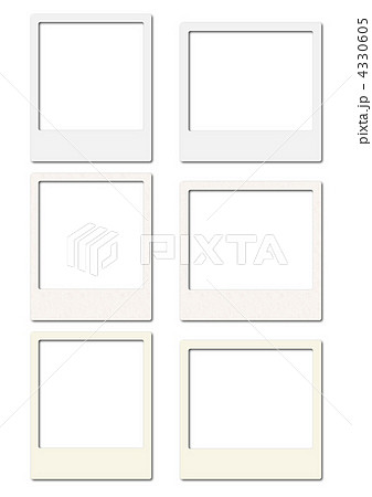 ポラロイド写真の枠のイラスト素材