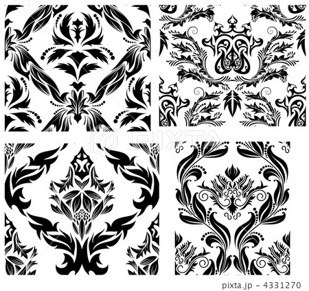 seamless damask patterns set seamless damask patterns set 4331270