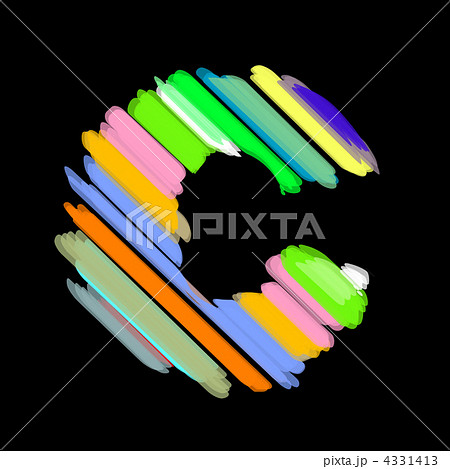 Abstract colorful alphabet. Letter C. 4331413