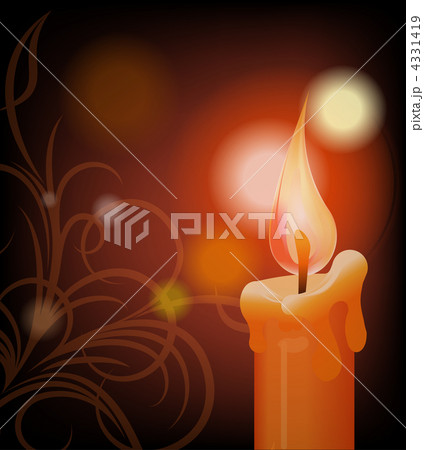 Burning candle on dark background 4331419