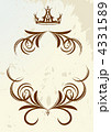 Vintage frame with crown 4331589