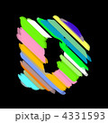 Abstract colorful alphabet. Letter D. 4331593