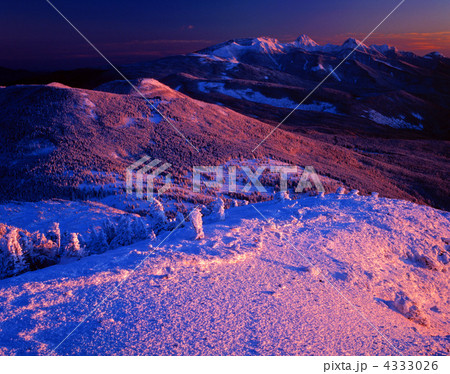 八ヶ岳連峰夕照（北横岳より） 4333026