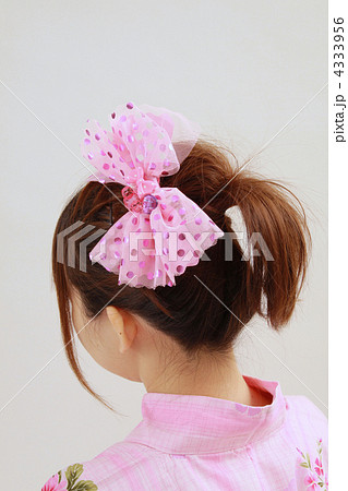 浴衣の女性のうなじの写真素材