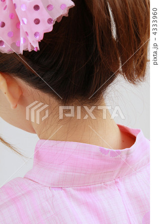 浴衣の女性のうなじの写真素材