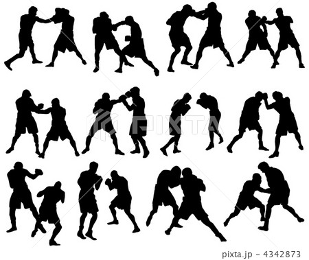 boxing silhouette set 4342873