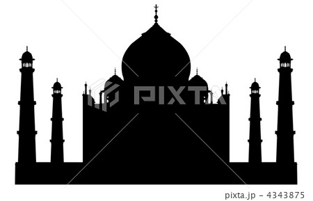Taj mahal temple silhouette Taj mahal temple silhouette 4343875