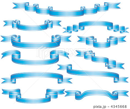set of blue ribbons set of blue ribbons 4345668