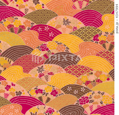 千代紙 浪と華 千代紙 浪と華 4347994