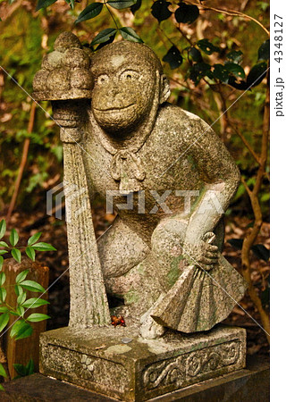 日吉社の「サル」の石像(大豊神社/京都市左京区鹿ケ谷宮ノ前町) 日吉社の「サル」の石像(大豊神社/京都市左京区鹿ケ谷宮ノ前町) 4348127
