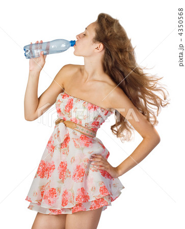 Young girl with bottle of water. Young girl with bottle of water. 4350568