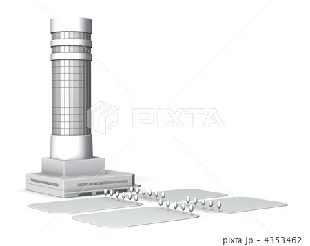 模型のランドマークタワー表す3dcgイラストのイラスト素材