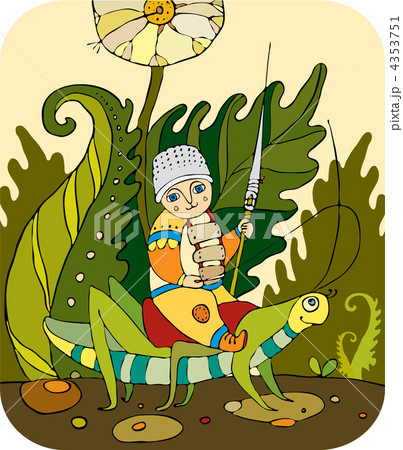 Man Knight Grasshopper Grass 4353751