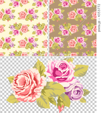 Seamless Rose Background Set Seamless Rose Background Set 4353772