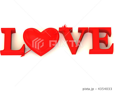 Text "LOVE" with Heart 4354033