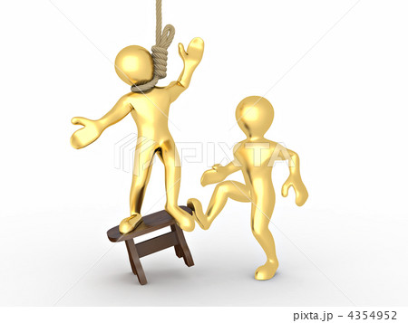 Men on the gallows and butcher 4354952