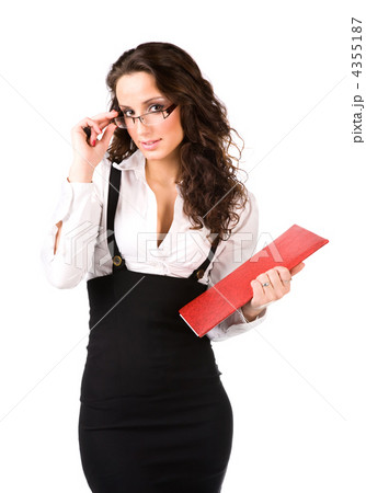 Young businesswoman with folder Young businesswoman with folder 4355187