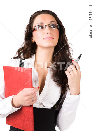 Young businesswoman with folder 4355411