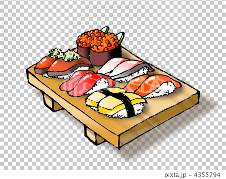 お寿司の下駄盛り 4355794
