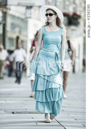Young woman walking 4356290