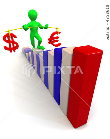Man going to step schedule. Balance of dollar and euro 4358618