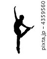 street dancer silhouette on white background 4359560