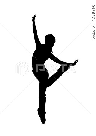 street dancer silhouette on white background street dancer silhouette on white background 4359560