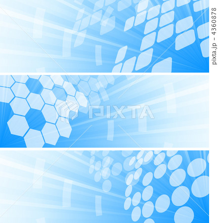 Vector set of three tech banners 4360878
