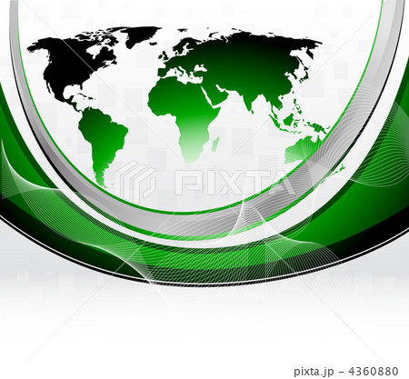 Vector green background with map 4360880