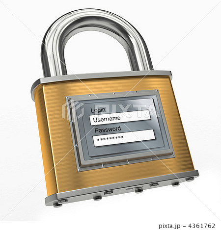 Padlock with login and password. 3d 4361762