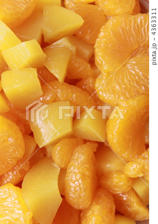黄桃とミカンのシロップ漬け 黄桃とミカンのシロップ漬け 4363311
