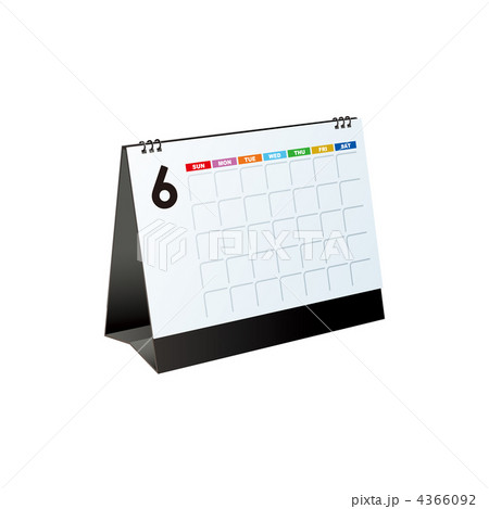 卓上カレンダー ６月 のイラスト素材のイラスト素材