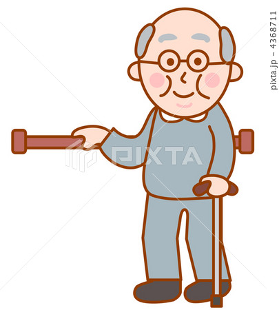 リハビリをするお爺さん 4368711