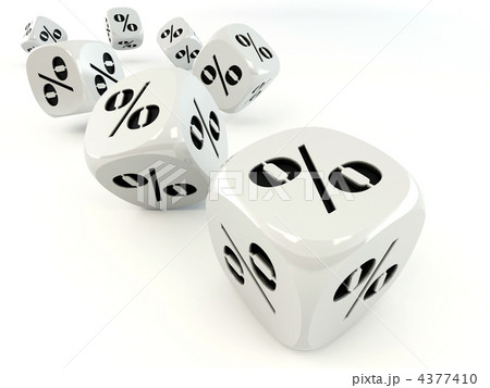 Dice. Cube with percent. Dice. Cube with percent. 4377410