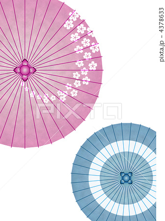 桜の番傘のイラスト素材