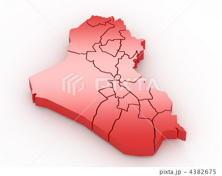 Three-dimensional map of Iraq Three-dimensional map of Iraq 4382675