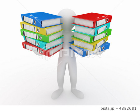 Men with folders on white isolated background Men with folders on white isolated background 4382681