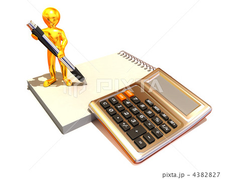 Men with calculator and notebook 4382827